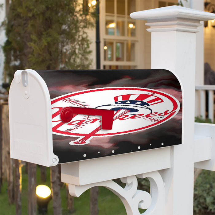 New York Yankees And Red Sox Magnetic Mailbox Cover 18" X 21" Outdoor Decor