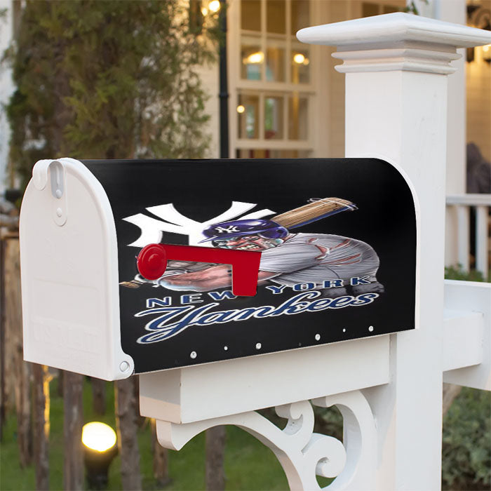 New York Yankees Baseball Mlb Logo Magnetic Mailbox Cover 18" X 21" Outdoor Decor