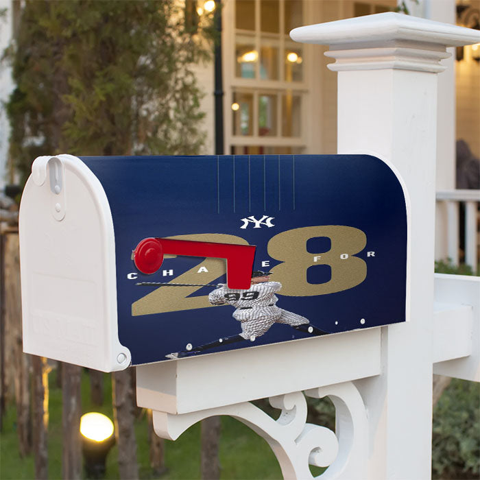 New York Yankees Chase For 28 Magnetic Mailbox Cover 18" X 21" Outdoor Decor
