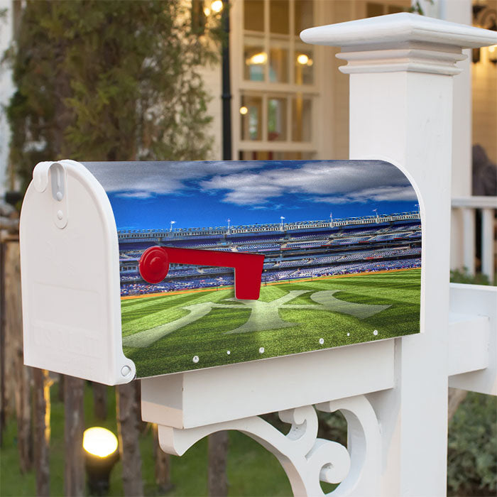 New York Yankees Stadium Field Magnetic Mailbox Cover 18" X 21" Outdoor Decor