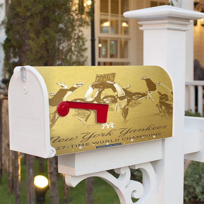 New York Yankees Wallpaper Magnetic Mailbox Cover 18" X 21" Outdoor Decor