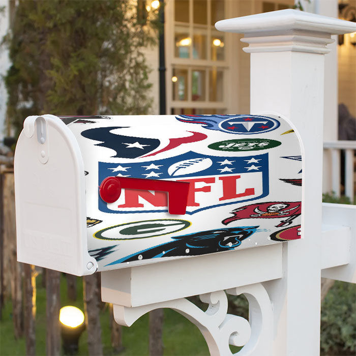 Nfl All Team America Football Magnetic Mailbox Cover 18" X 21" Outdoor Decor