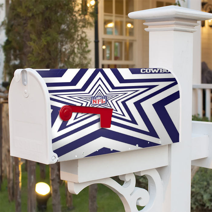 Nfl Dallas Cowboys Star Magnetic Mailbox Cover 18" X 21" Outdoor Decor