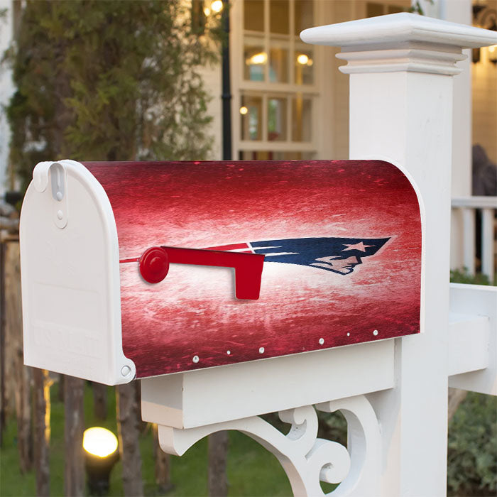 Nfl In Red Background Magnetic Mailbox Cover 18" X 21" Outdoor Decor