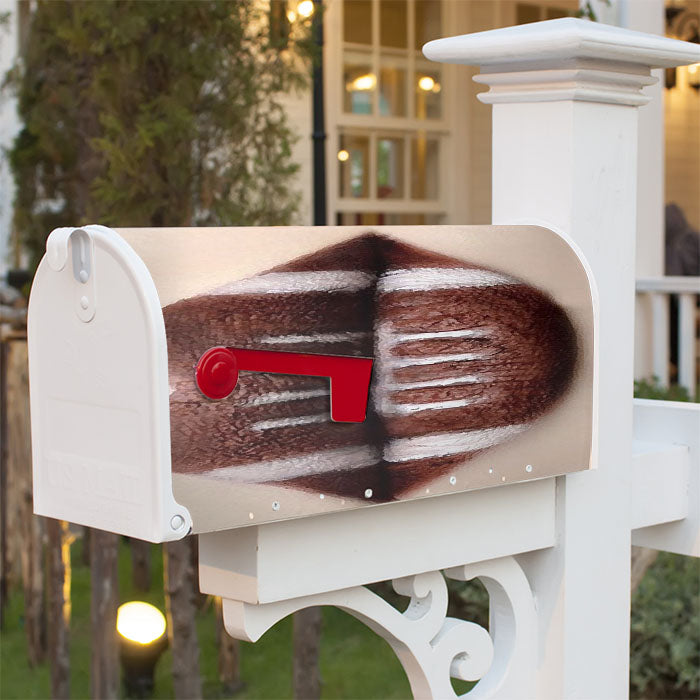 Nfl Makeup Lips Magnetic Mailbox Cover 18" X 21" Outdoor Decor
