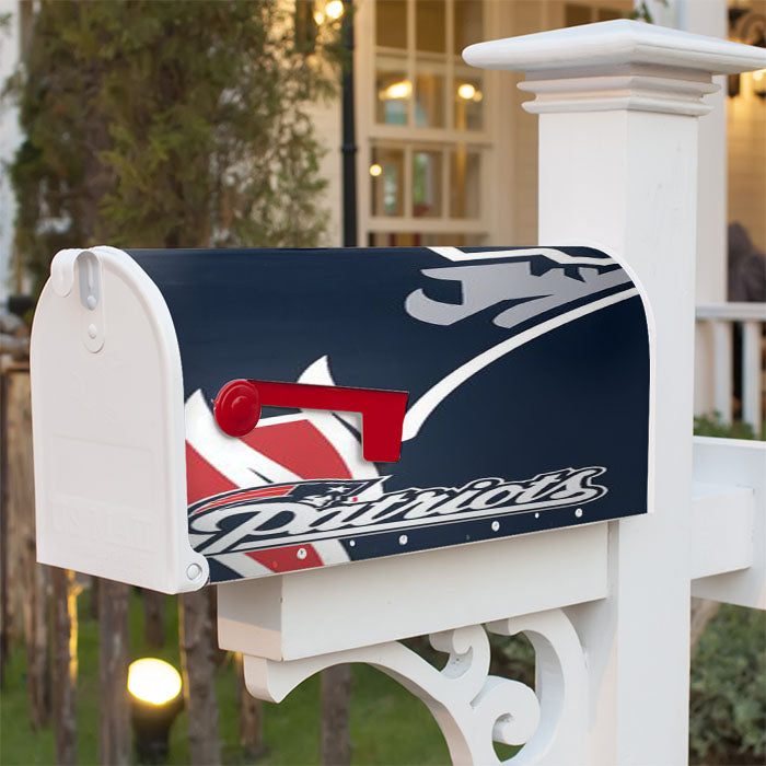 Nfl New England Patriots Logo Magnetic Mailbox Cover 18" X 21" Outdoor Decor