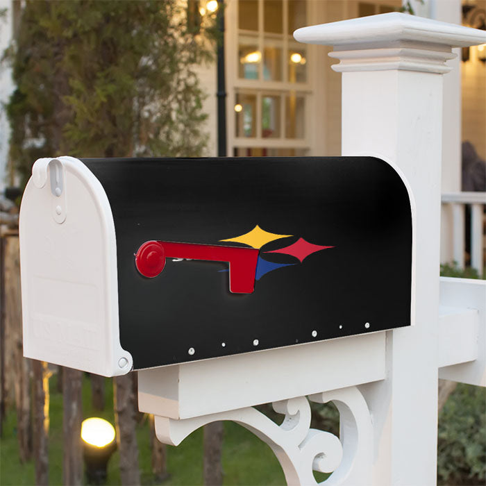 Nfl Pittsburgh Steelers Icon Logo Magnetic Mailbox Cover 18" X 21" Outdoor Decor