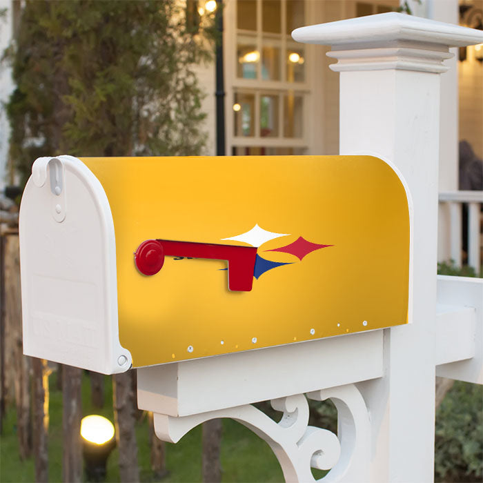 Nfl Pittsburgh Steelers Icon Logo Yellow Wallpapers Magnetic Mailbox Cover 18" X 21" Outdoor Decor