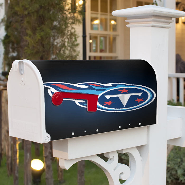 Nfl Tennessee Titans Magnetic Mailbox Cover 18" X 21" Outdoor Decor