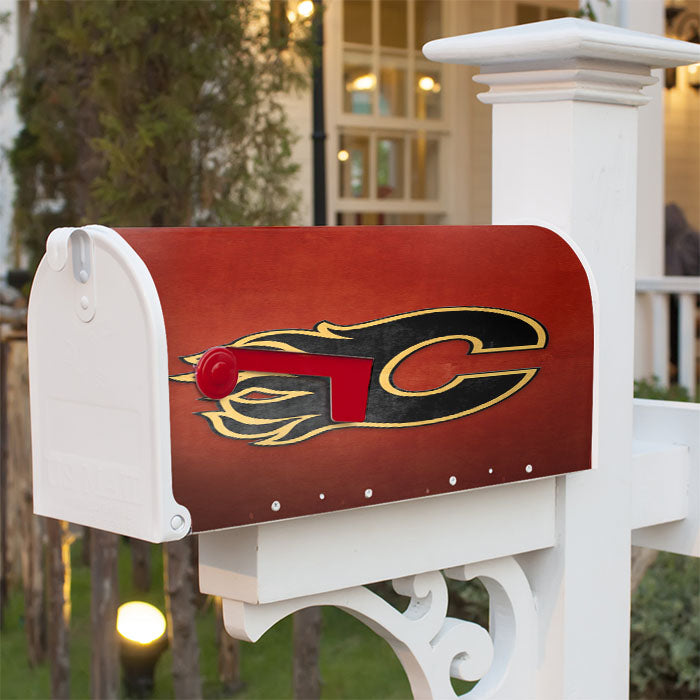 Nhl Calgary Flames Sport Logo Magnetic Mailbox Cover 18" X 21" Outdoor Decor