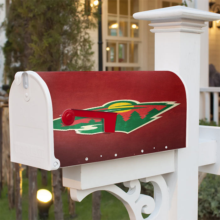 Nhl Minnesota Wild Sport Logo Magnetic Mailbox Cover 18" X 21" Outdoor Decor