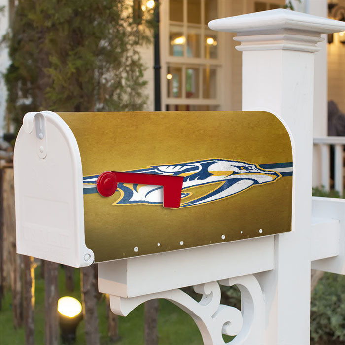 Nhl Nashville Predators Sport Logo Magnetic Mailbox Cover 18" X 21" Outdoor Decor