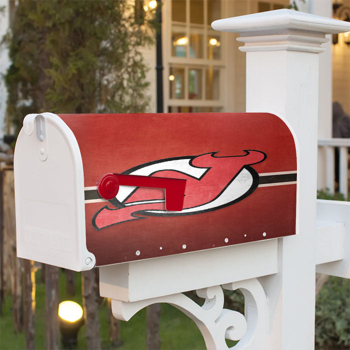 Nhl New Jersey Devils Sport Logo Magnetic Mailbox Cover 18" X 21" Outdoor Decor