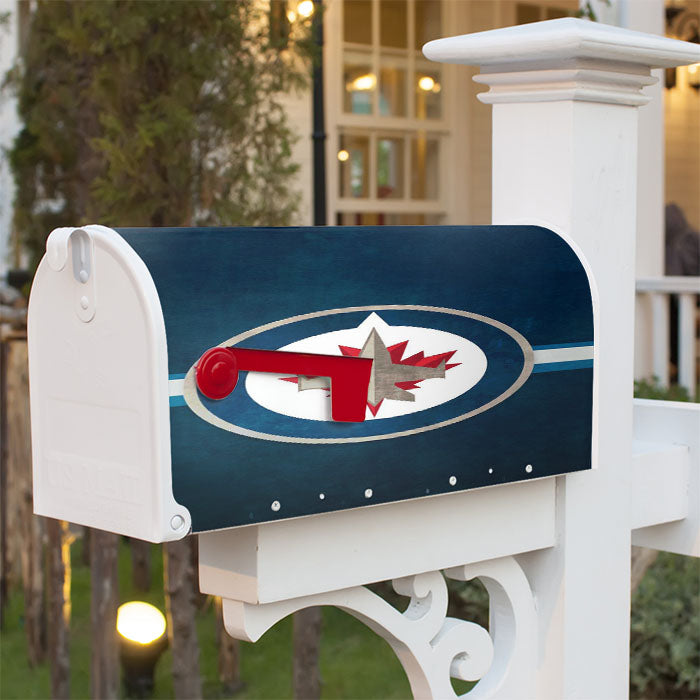 Nhl New Winnipeg Jets Sport Logo Magnetic Mailbox Cover 18" X 21" Outdoor Decor