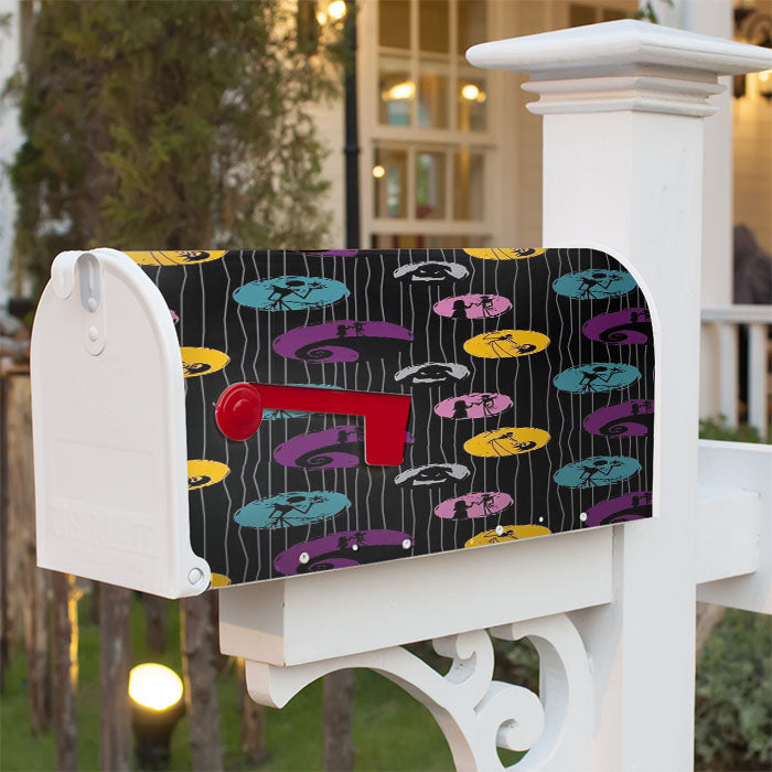 Nightmare Before Christmas Halloween Wallpaper Magnetic Mailbox Cover 18" X 21" Outdoor Decor