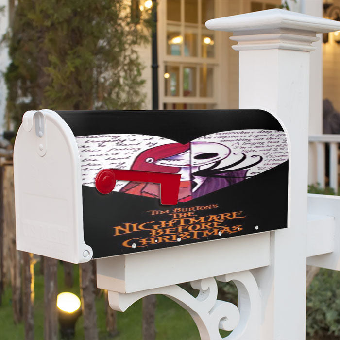 Nightmare Before Christmas Jack Sally Split Magnetic Mailbox Cover 18" X 21" Outdoor Decor
