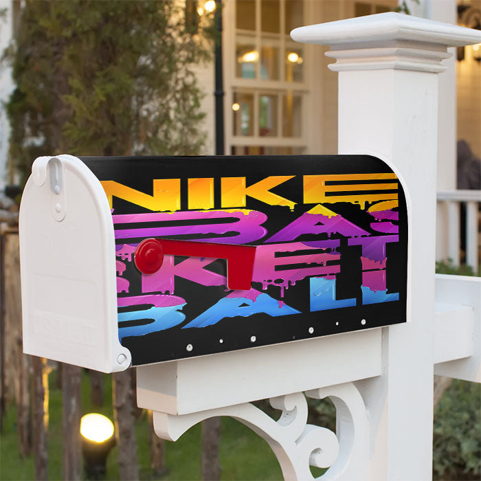 Nike Basket Ball Art Design Magnetic Mailbox Cover 18" X 21" Outdoor Decor