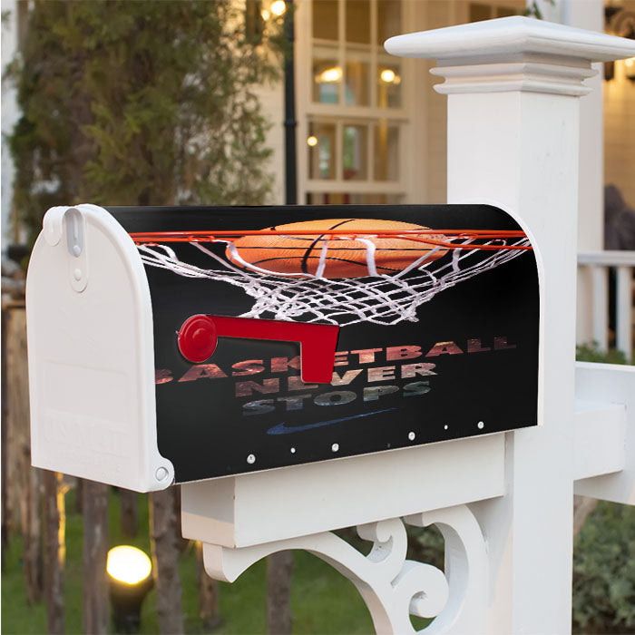 Nike Basketball Never Stop Magnetic Mailbox Cover 18" X 21" Outdoor Decor