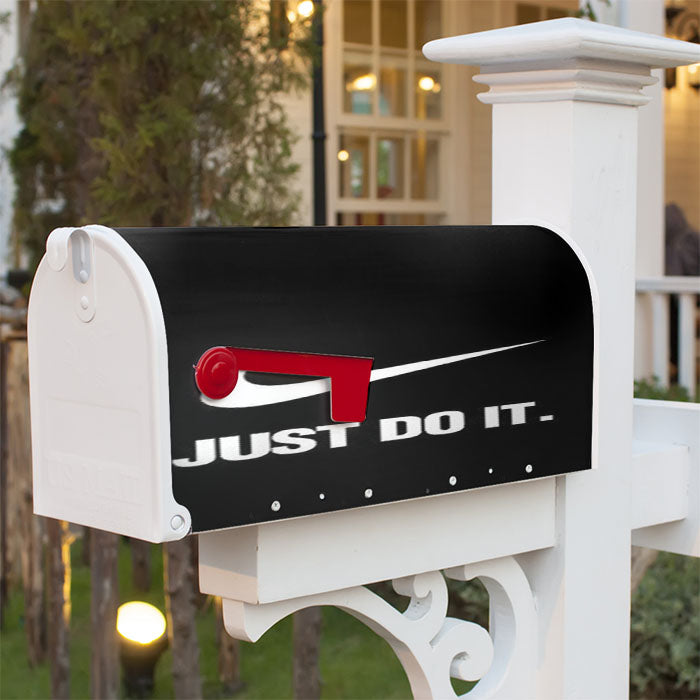 Nike Just Do It Black White Magnetic Mailbox Cover 18" X 21" Outdoor Decor