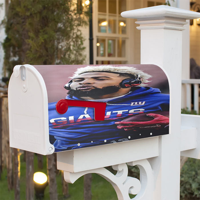 Ny Giants Odell Beckham Jr Magnetic Mailbox Cover 18" X 21" Outdoor Decor