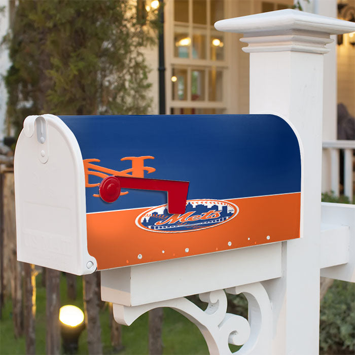 Ny Mets Minimalist Wallpaper Magnetic Mailbox Cover 18" X 21" Outdoor Decor