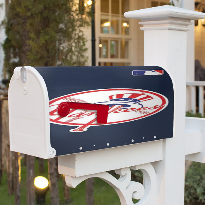 Ny Yankees Big Logo Ball Magnetic Mailbox Cover 18" X 21" Outdoor Decor