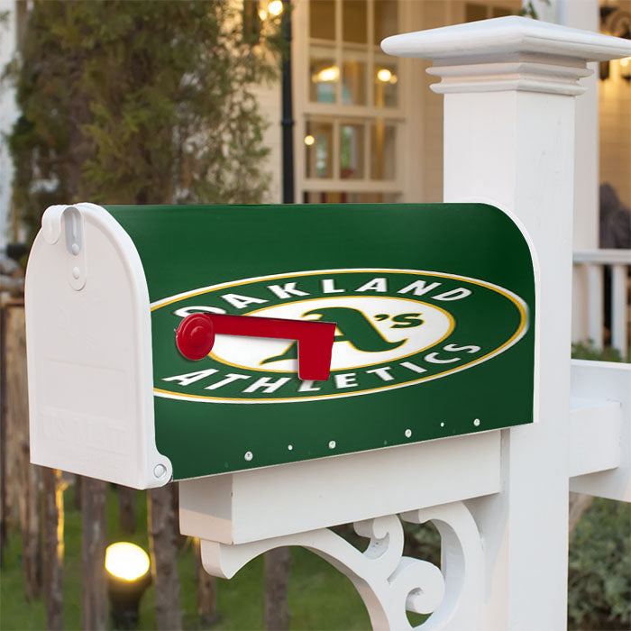 Oakland Athletics Baseball Logo Green Magnetic Mailbox Cover 18" X 21" Outdoor Decor