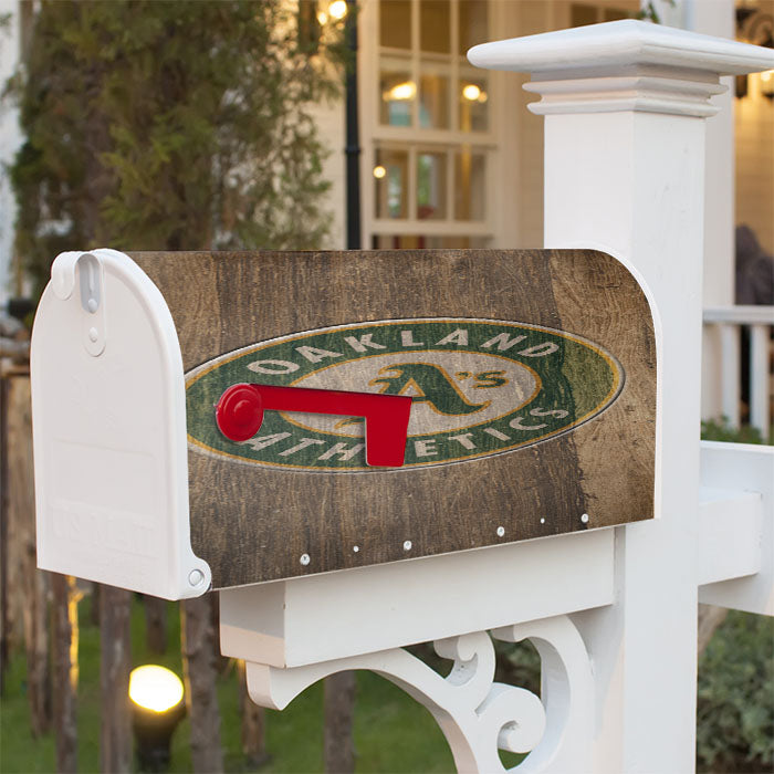 Oakland Athletics Logo Wood Magnetic Mailbox Cover 18" X 21" Outdoor Decor