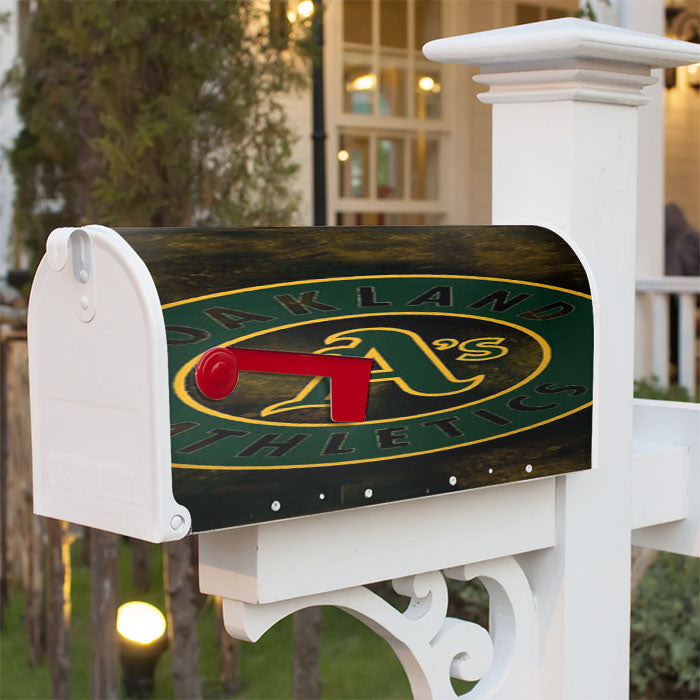 Oakland Athletics Texture Magnetic Mailbox Cover 18" X 21" Outdoor Decor