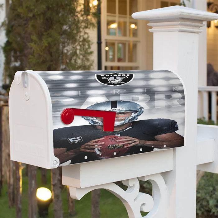 Oakland Raiders Derek Carr Magnetic Mailbox Cover 18" X 21" Outdoor Decor