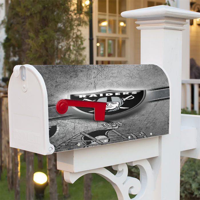 Oakland Raiders Logo 2 Magnetic Mailbox Cover 18" X 21" Outdoor Decor