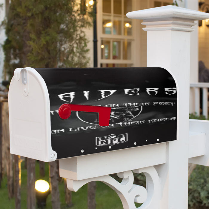 Oakland Raiders Rather Die Magnetic Mailbox Cover 18" X 21" Outdoor Decor