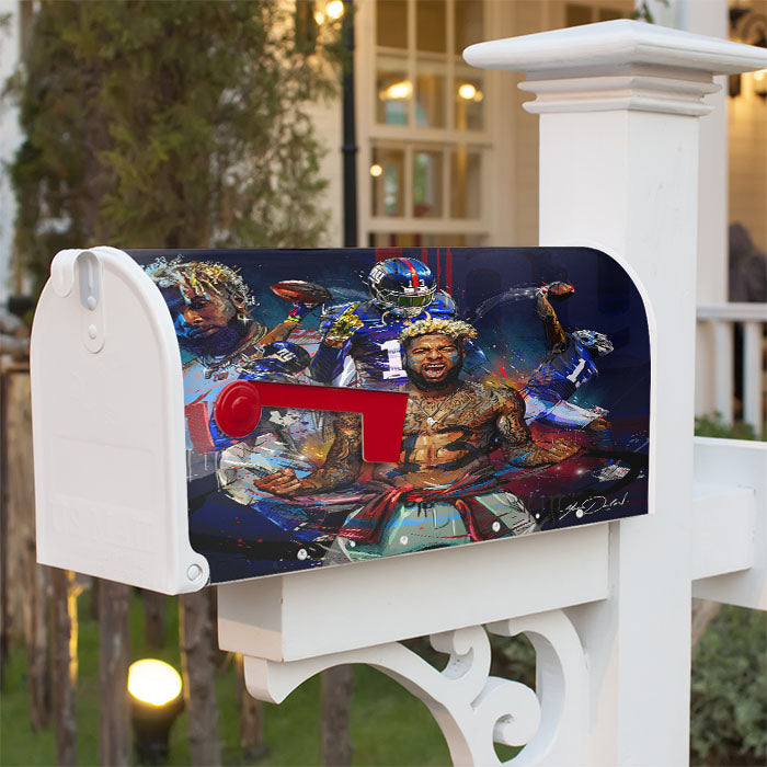 Odell Beckham 13 Painting Art Wallpaper Magnetic Mailbox Cover 18" X 21" Outdoor Decor