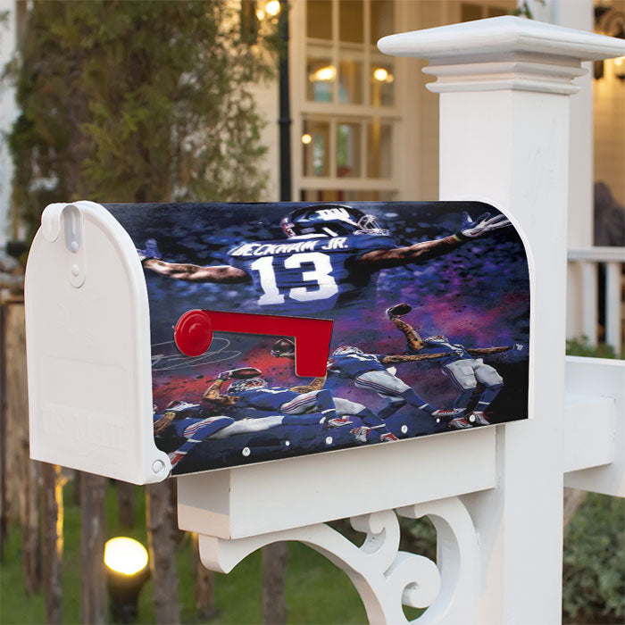 Odell Beckham Jr 13 Signature Art Magnetic Mailbox Cover 18" X 21" Outdoor Decor