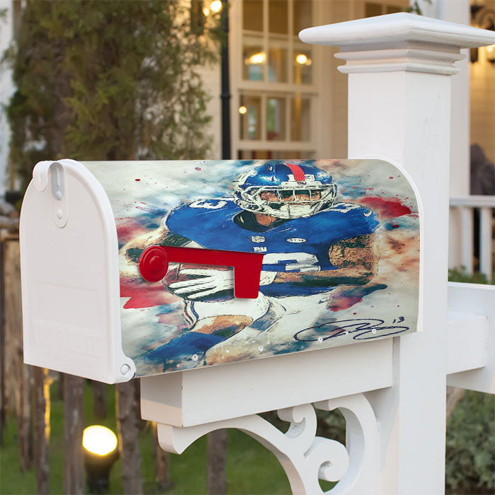 Odell Beckham Jr Signature Painting Magnetic Mailbox Cover 18" X 21" Outdoor Decor
