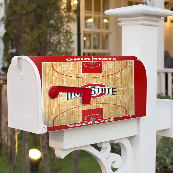 Ohio State Buckeyes Basketball Court Magnetic Mailbox Cover 18" X 21" Outdoor Decor