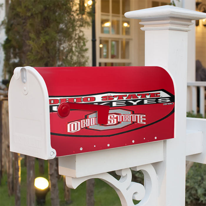 Ohio State Buckeyes Logo Red Magnetic Mailbox Cover 18" X 21" Outdoor Decor