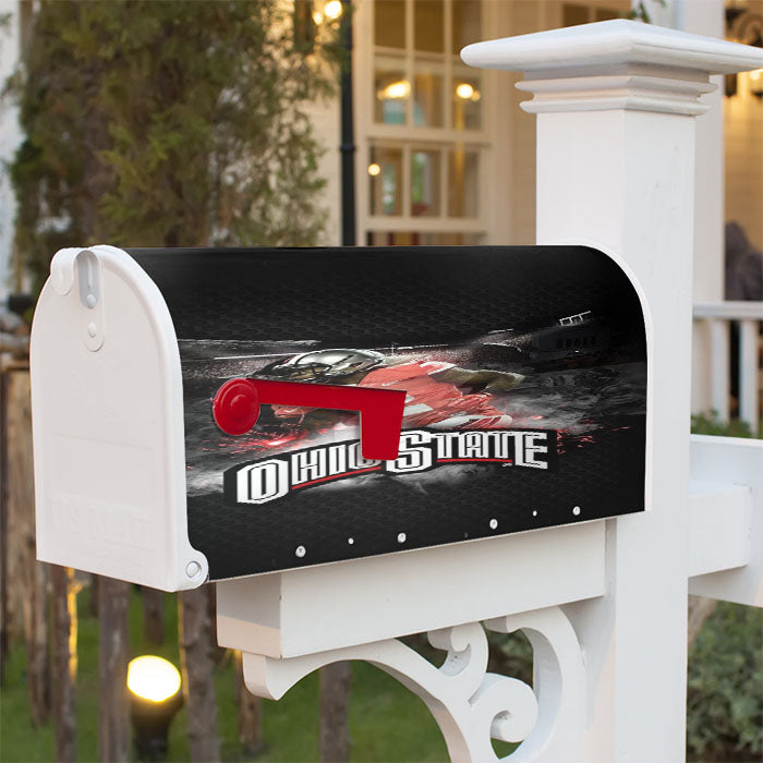 Ohio State Buckeyes Wallpaper Magnetic Mailbox Cover 18" X 21" Outdoor Decor