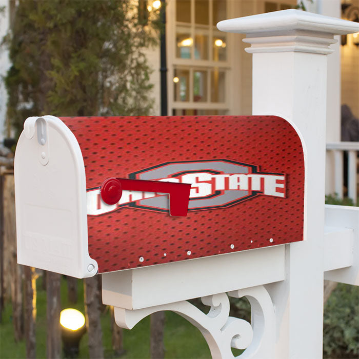 Ohio State Logo Jersey Red Magnetic Mailbox Cover 18" X 21" Outdoor Decor