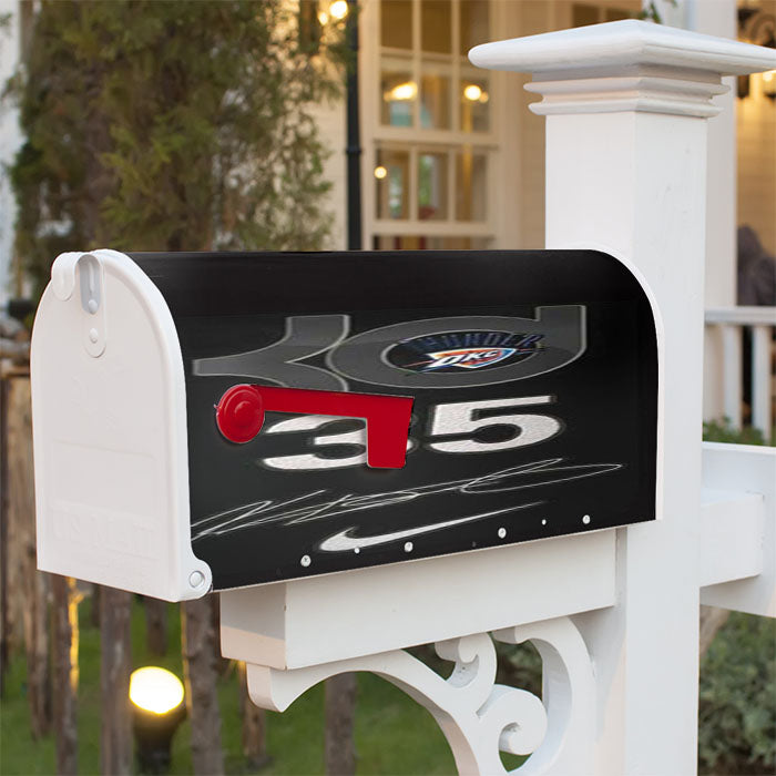 Okc Thunder Kevin Durant Signature Magnetic Mailbox Cover 18" X 21" Outdoor Decor