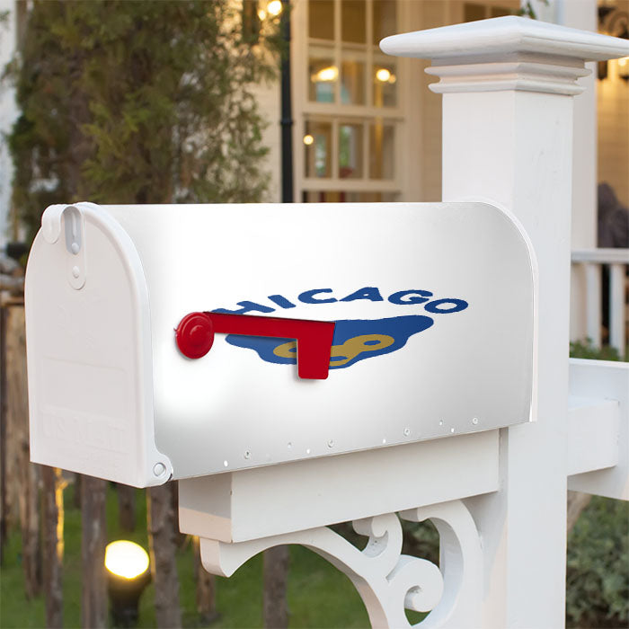 Old Chicago Cubs Logo Stripe Magnetic Mailbox Cover 18" X 21" Outdoor Decor