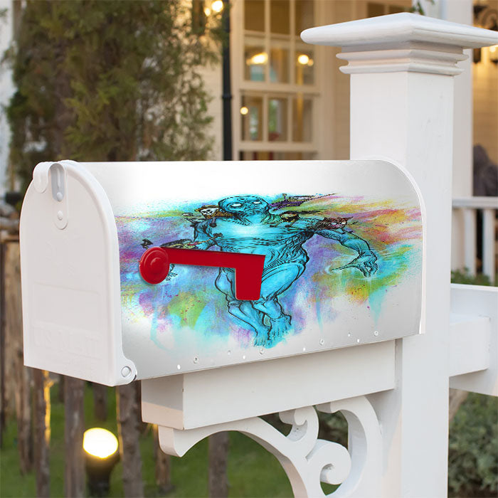 Old Dr Manhattan Carries Baby Watchmen Magnetic Mailbox Cover 18" X 21" Outdoor Decor