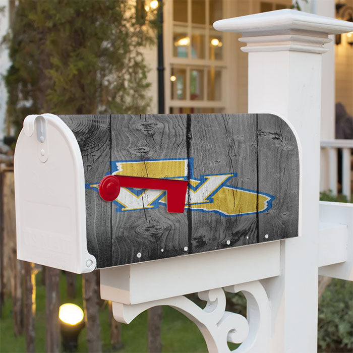 Old Golden State Warriors Logo Dark Wood Wallpaper Magnetic Mailbox Cover 18" X 21" Outdoor Decor