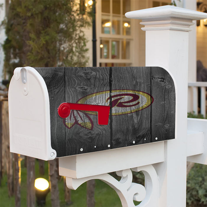 Old Washington Redskin Logo Dark Wood Wallpaper Magnetic Mailbox Cover 18" X 21" Outdoor Decor