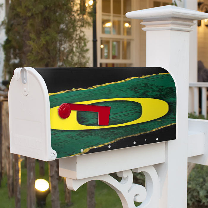 Oregon Ducks Green Strip Magnetic Mailbox Cover 18" X 21" Outdoor Decor