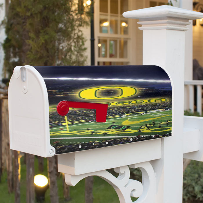 Oregon Ducks Stadium Logo Magnetic Mailbox Cover 18" X 21" Outdoor Decor
