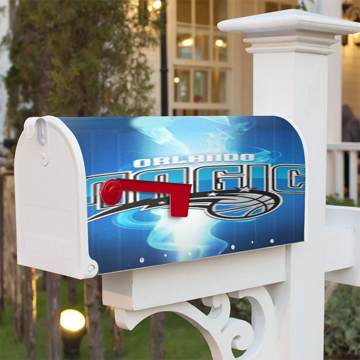 Orlando Magic Basketball Blue Flame Magnetic Mailbox Cover 18" X 21" Outdoor Decor