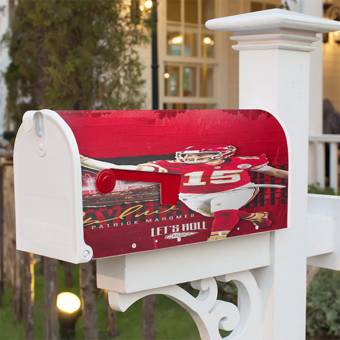 Patrick Mahomes Kansas City Chiefs Magnetic Mailbox Cover 18" X 21" Outdoor Decor