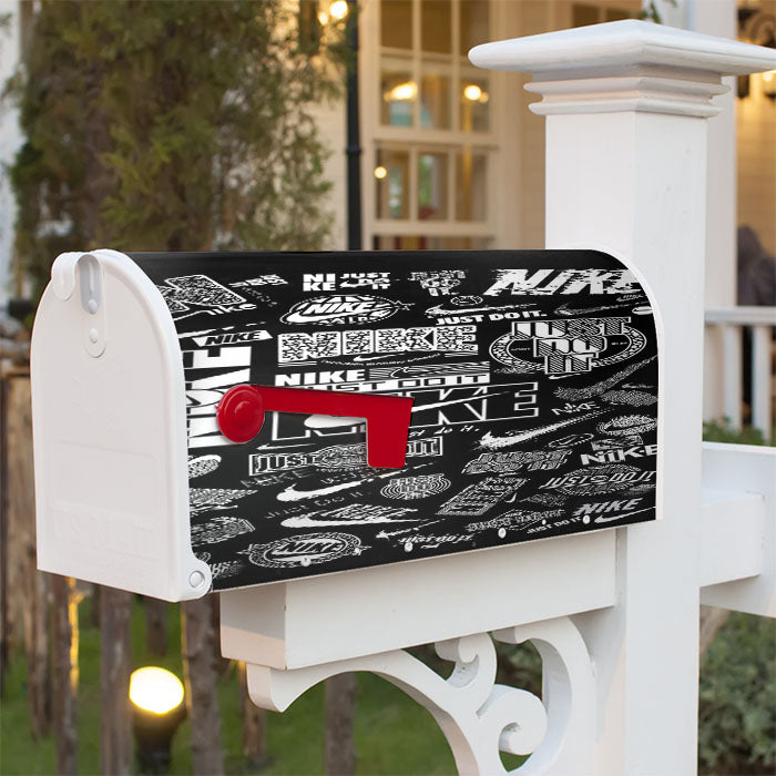 Pattern Basketball Just Do It Nike Style Magnetic Mailbox Cover 18" X 21" Outdoor Decor