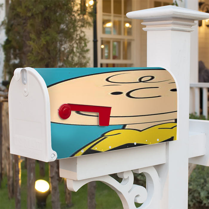 Peanuts Charlie Brown Blue Magnetic Mailbox Cover 18" X 21" Outdoor Decor